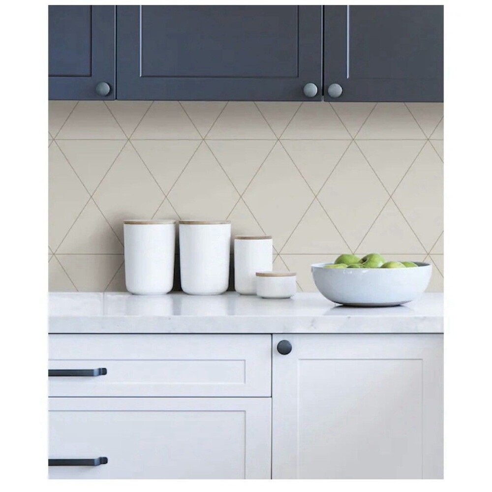 NEW 3 Wallpaper Self Adhesive Scott Living NuWallpaper Natural 20.5in X 18ft - Picture 11 of 11